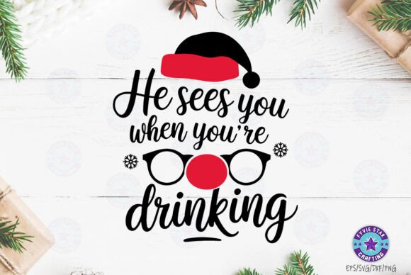 Christmas Quote Drinking SVG PNG