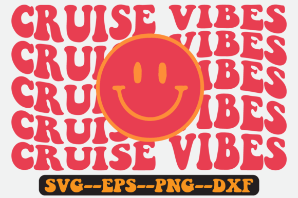 Cruise Vibes Quote Retro Svg Design