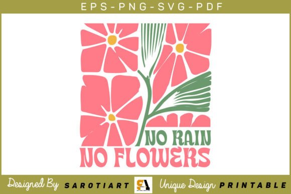Flowers Inspirational Quote Design SVG