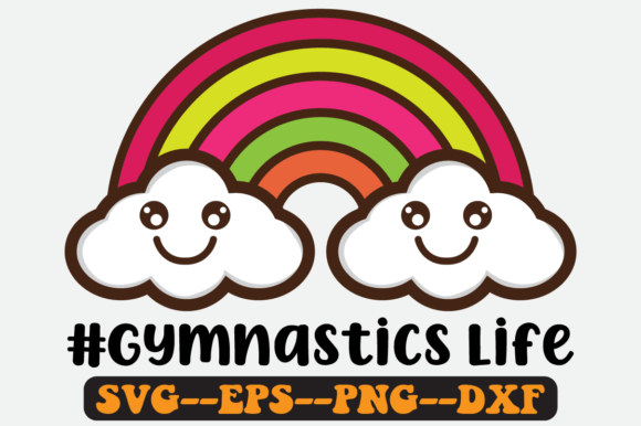 Gymnastics Life Quote Retro Svg Design