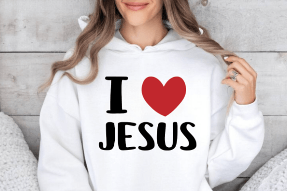 I Love Jesus Christian Quote PNG SVG